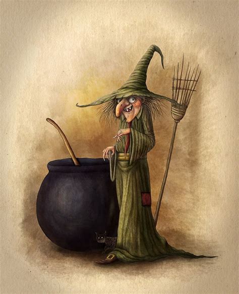 Enlighten witch illustration